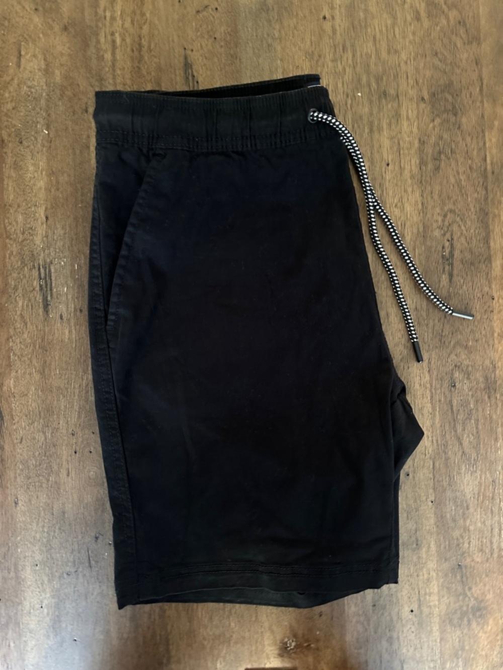 Men's Black Drawstring Shorts - Picture 6 of 6
